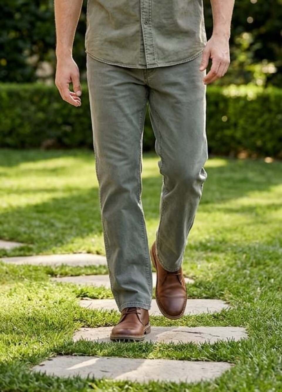 Timberland Men's Olive Green Cotton Canvas Casual Pants 38 x 30
